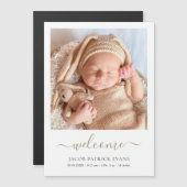 Photo personnalisée Nouveau bébé Modèle d'aimant d (Devant / Derrière)