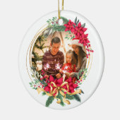 Photo personnalisée Ornement de Noël (Gauche)
