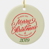 Photo personnalisée Ornement de Noël (Dos)