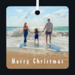 Photo personnalisée Ornements de Noël Concevez vot<br><div class="desc">Photo et texte personnalisés Ornements de Noël - Votre propre design en famille - Joyeux Noël - Famille personnalisée / Amis ou Cadeau personnel - Ajouter votre photo / ou Texte - Redimensionner et déplacer ou supprimer et ajouter des éléments / du texte avec l'outil Personnalisation ! Choisissez / ajoutez...</div>