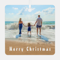 Photo personnalisée Ornements de Noël Concevez vot