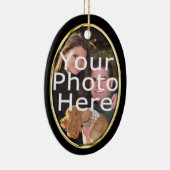 Photo personnalisée Oval Noël Ornement (Droite)