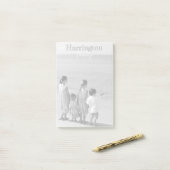 Photo personnalisée Post-it® Notes 4x6 Nom de fami (Sur un bureau)