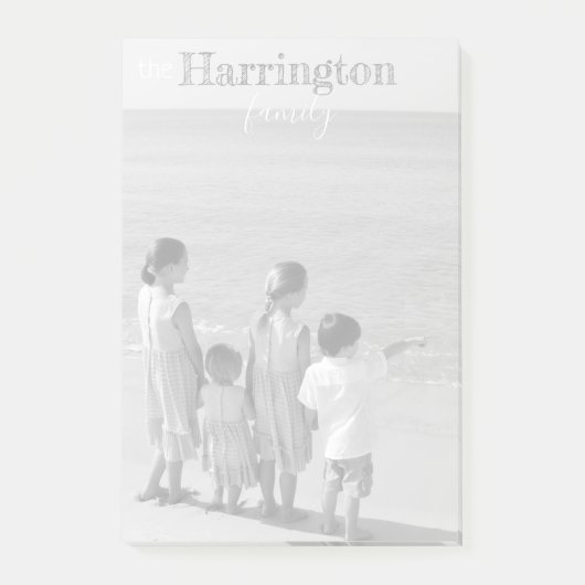 Photo personnalisée Post-it® Notes 4x6 Nom de fami (Devant)