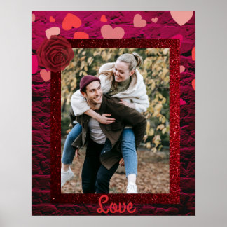 Photo personnalisée poster valentine cadeau amour