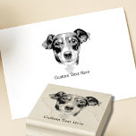 Photo personnalisée pour animaux<br><div class="desc">Téléchargez la photo de votre animal de compagnie sucré (la taille du carré convient le mieux à cette conception) pour un timbre personnalisé parfait pour vos envois, papeterie, scrapbooking ou besoins d'artisanat! Empochez vos sacs, emballages, enveloppes et plus encore avec ce tampon photo personnalisé. Aimez votre chien tant que vous...</div>
