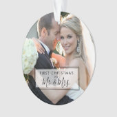 Photo personnalisée Premier Noël en tant que M. et (devant)