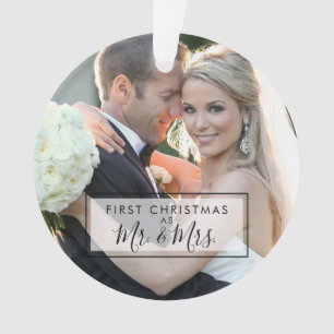 Photo personnalisée Premier Noël en tant que M. et