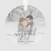 Photo personnalisée Premier Noël Engagé Script ver (dos)