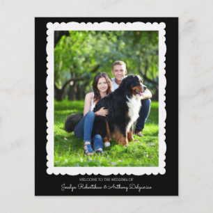 Photo personnalisée Programme de mariage noir et b