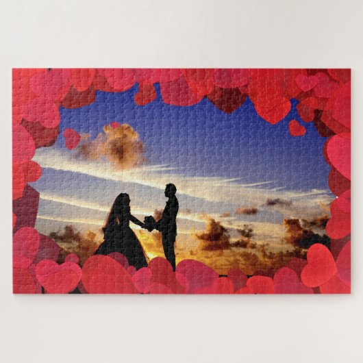 Photo personnalisée Puzzle de Saint Valentin (Horizontal)