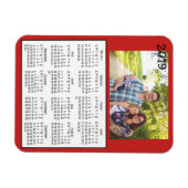 Photo personnalisée Red Mini Magnet Calendrier 201 (Horizontal)