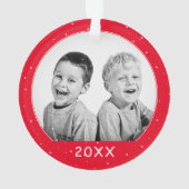 Photo personnalisée Red Snowflake Famille Noël (dos)