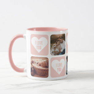 Photo Personnalisée Rose Cute Je T'Aime Mug