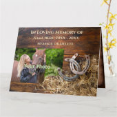 Photo Personnalisée Rustique, Cartes De Sympathie  (Fleur jaune)