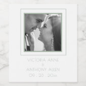 Photo personnalisée Sage Étiquette de vin vert (Étiquettes simples)