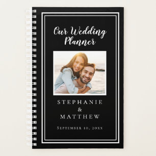 Photo personnalisée Simple Mariage noir et blanc