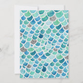 Photo personnalisée Sirène Invitation de fête d'an (Dos)