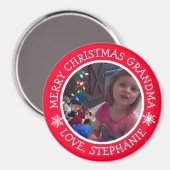 Photo personnalisée Snowflakes Magnet (Recto/Verso)