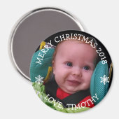 Photo personnalisée Snowflakes Magnet (Recto/Verso)
