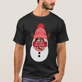 Photo personnalisée Snowman T-shirt Noël