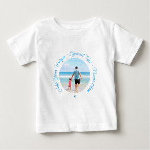 Photo personnalisée Texte bébé T-shirt votre famil