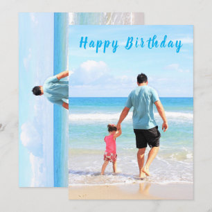 Photo personnalisée Texte Carte d'anniversaire Vos