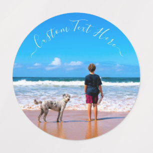 Photo Personnalisée Texte Étiquettes Vos Beaux Ani