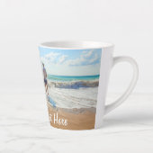 Photo personnalisée Texte Latte Mug Vos Photos Con (Droite)
