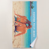 Photo personnalisée Texte Plage Serviette Votre Am (Devant)