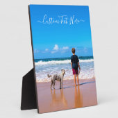 Photo personnalisée Texte Plaque Vos Animaux Photo (Côté)