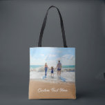 Photo personnalisée Texte Sac fourre-tout Votre fa<br><div class="desc">Photo et texte personnalisés - Unique votre propre design - Famille personnalisée / Amis ou Cadeau personnel - Ajouter votre texte et photo - Redimensionnez et déplacez des éléments avec l'outil de personnalisation ! Choisissez la police / taille / couleur ! Bonne chance - Soyez heureux :)</div>