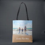Photo personnalisée Texte Sac fourre-tout Votre fa<br><div class="desc">Photo et texte personnalisés - Unique votre propre design - Famille personnalisée / Amis ou Cadeau personnel - Ajouter votre texte et photo - Redimensionnez et déplacez des éléments avec l'outil de personnalisation ! Choisissez la police / taille / couleur ! Bonne chance - Soyez heureux :)</div>