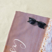 Photo personnalisée Texte serviette de plage avec  (En situation)