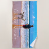 Photo personnalisée Texte serviette de plage avec  (Devant)