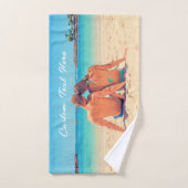 Photo personnalisée Texte Serviettes de bain Votre (Serviette à main)