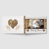 Photo Personnaliser Rustic Bois Mariage livre d'hô (Complet)