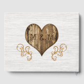 Photo Personnaliser Rustic Bois Mariage livre d'hô (Verso)