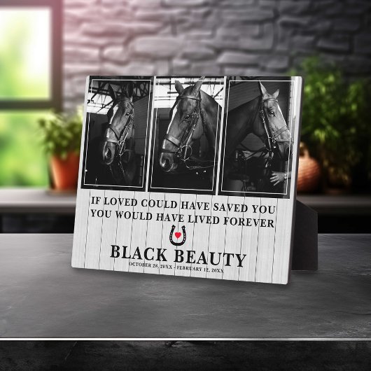 Photo Perte de cheval de compagnie | Plaque commémorativ