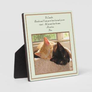 Photo Pet Cat Memorial in Loving Memory Plaque