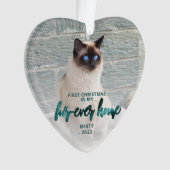Photo Pet First Christmas Forever Home Vert Turquo (devant)