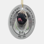 Photo Pet Memorial Keepsaké Ornement (Droite)