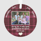 Photo Petits-enfants près de votre coeur Plaid Noë (dos)