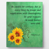 Photo Philippiens 4:6 Plaque (Devant)