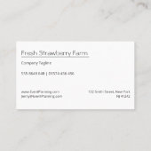 Photo Pick your own Strawberries Carte de visite (Dos)