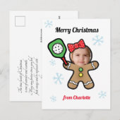 Photo Pickleball Gingpain fille Carte postale (Devant / Derrière)