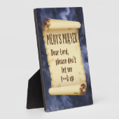 Photo Pilot's Prayer Plaque with Easel (Côté)
