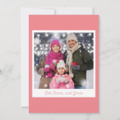 Photo Pink Christmas Tree Carte de vacances (Dos)
