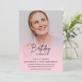 Photo Pink Invitations pour 68e anniversaire Dîner (Debout devant)