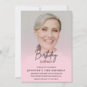 Photo Pink Invitations pour 73e anniversaire Dîner (Devant)